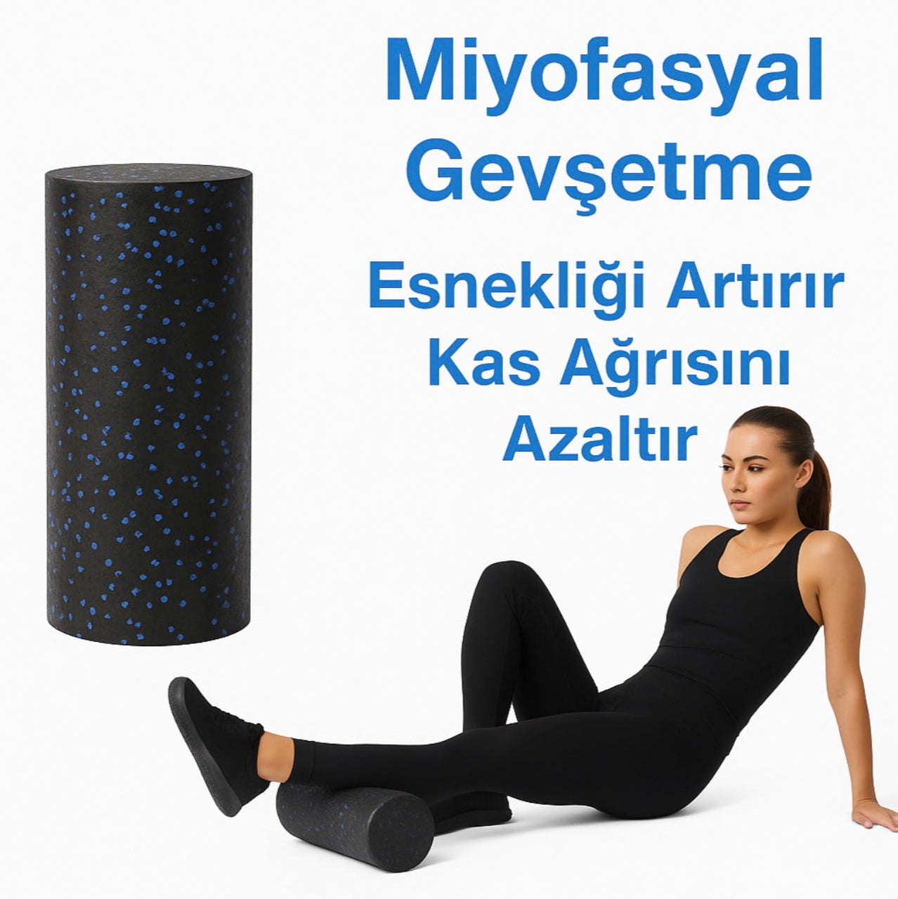 Pilates ve Yoga Masaj Silindiri (Foam Roller) – 45 cm