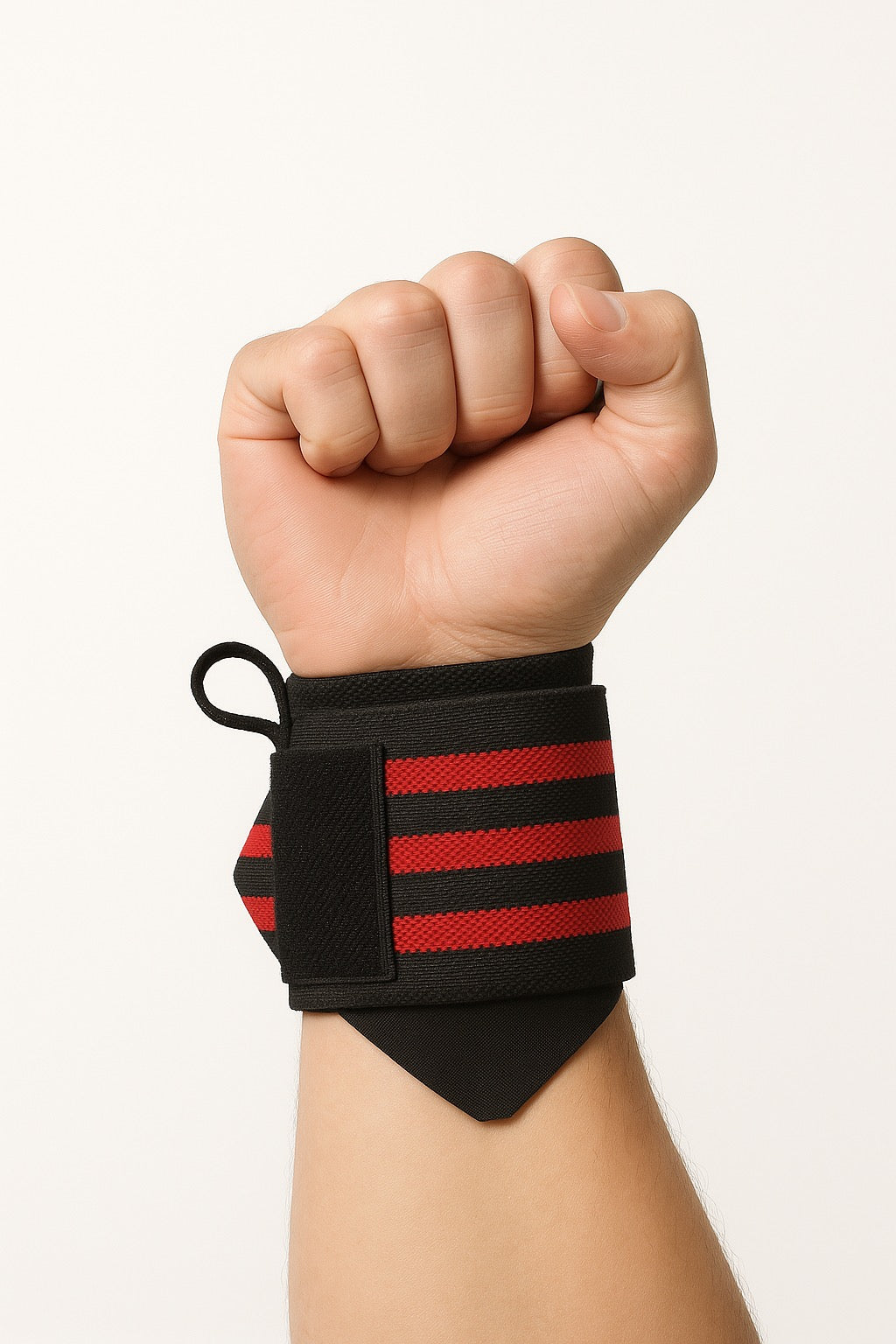 Ağırlık ve Fitness İçin Ayarlanabilir Bilek Sargısı (Wrist Wrap) – Siyah Kırmızı